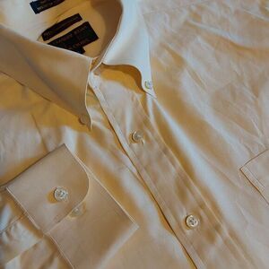 Alexander Julian Colours Mens Button Down Classic Yellow Long Sleeve Shirt Sz XL